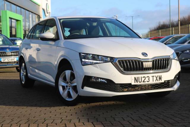 Skoda Scala 1.0 TSI 95 SE 5dr Hatchback Petrol Moon White Metallic