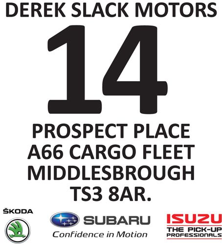 14 registration plate arrives in Midlesbrough on Skoda, Subaru and Isuzu.