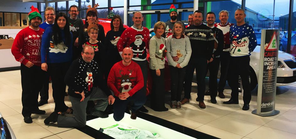 Staff wear a wooly for Christmas Jumper Day