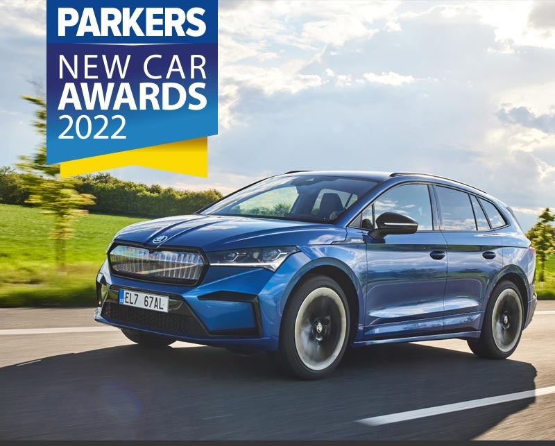 Škoda enyaq iv named car of the year at parkers new car awards 2022