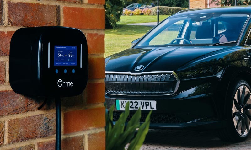 A Derek Slack Motors customer has become the first person in the UK to have an Ohme Electric Vehicle Smart Charger installed at their home.