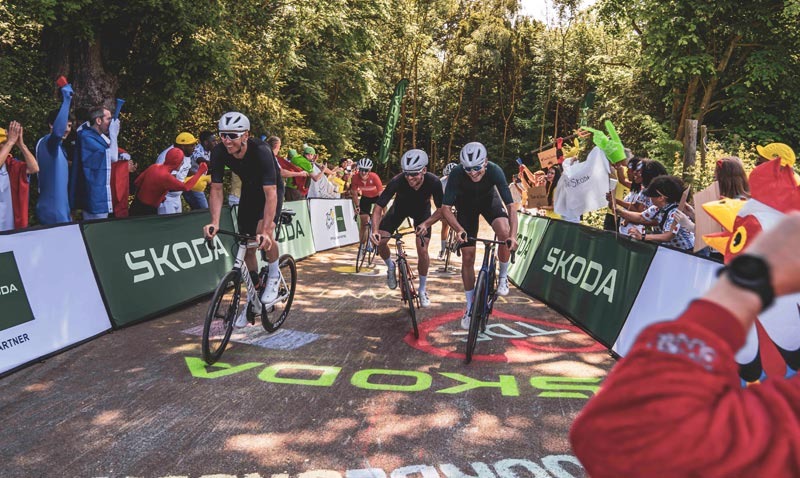 Skoda transforms Surrey cycling hotspot for a Taste of Le Tour